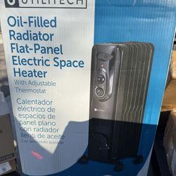 Utilitech Oil-Filled Radiator Flat-Panel Electric Space Heater.