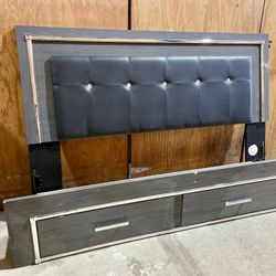 Bedroom Set 5 Piece Set Queen Bed Plus Dresser, Mirror Nightstand Bed headboard and Frame
