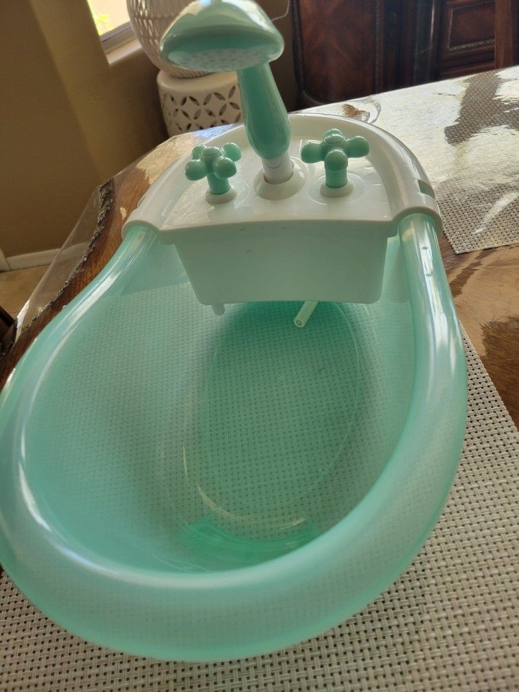 Toy Play Tub For Dolls. Fill With Water And Shower