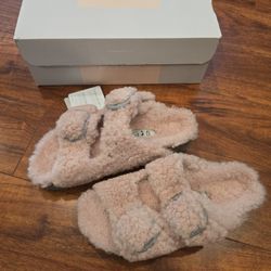 Birkenstock Papillio Arizona Big Buckle Shearling Sandals Slide Women EU37 US L6