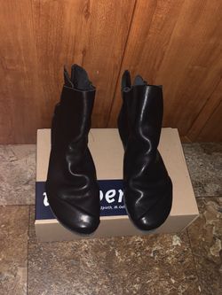 Trippen Plot Black-on-Black Ankle Boots Size 39 – Original Box & Dust Bags