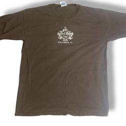 Vintage Hard Rock Cafe Shirt Mens Large Brown Dragon Tiger Y2K Hollywood