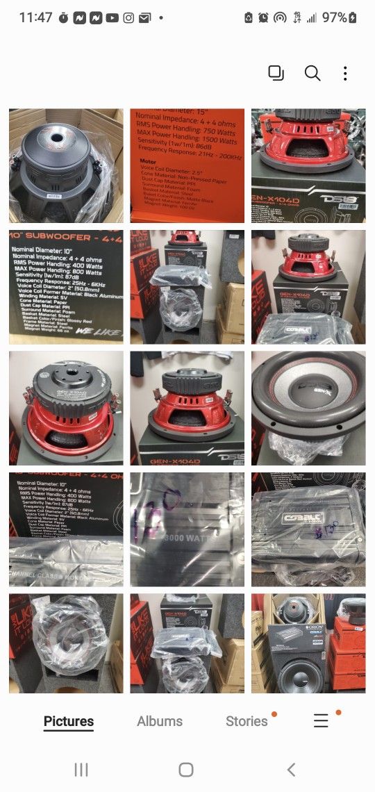 10INCH SUBWOOFER BY DS18 800WATTS 400RMS $114