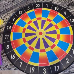 Used Magnetic Dart Board With 10 Colored Magnetic Darts