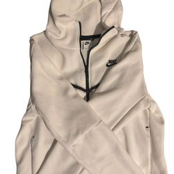 Cream Color Nike Tech Zip up 
