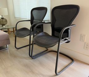 Aeron Side Chairs by Herman Miller with Lumbar Supports Home/Office