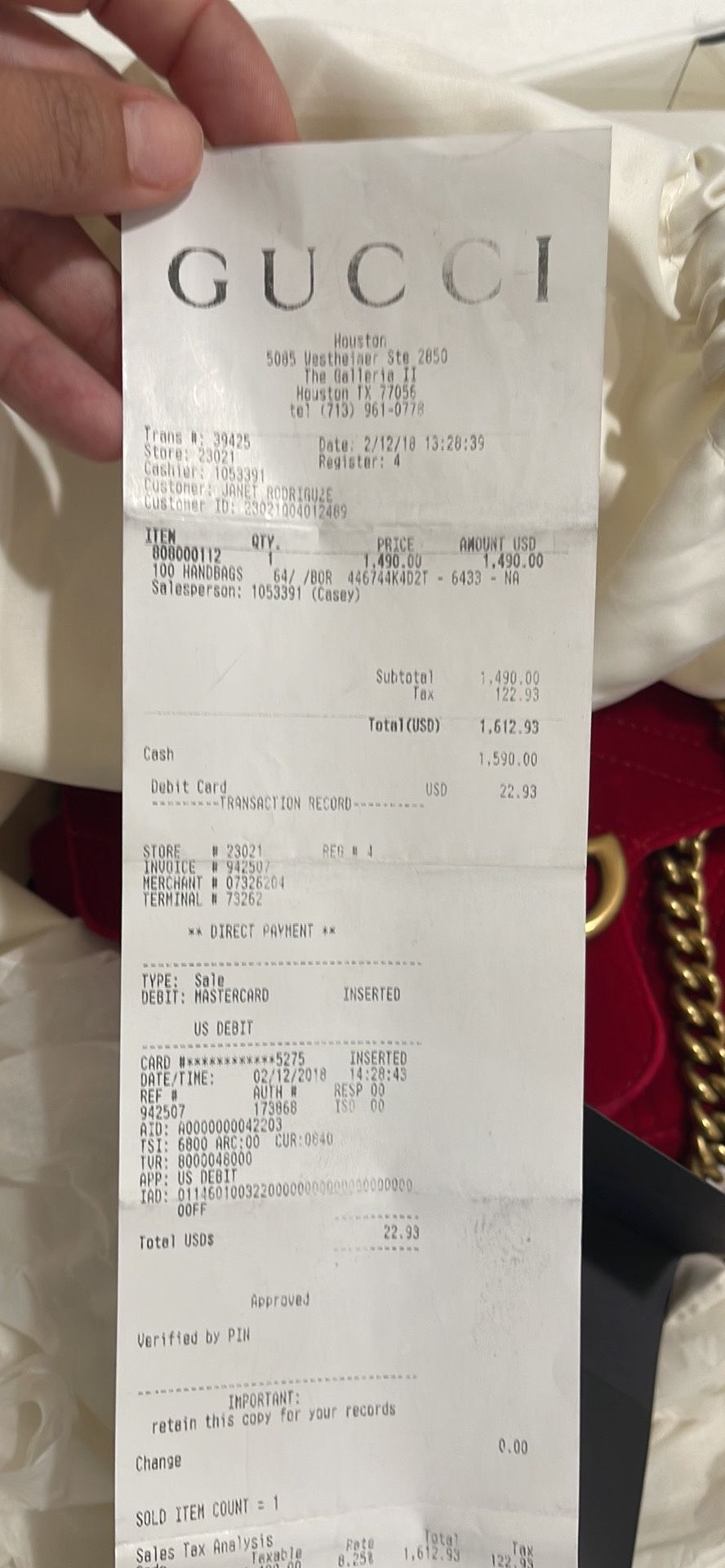 Gucci Velvet Cross Body Purse 