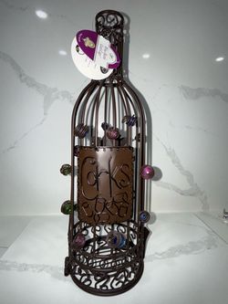 Wine Bottle Shaped Cork Cage Holder