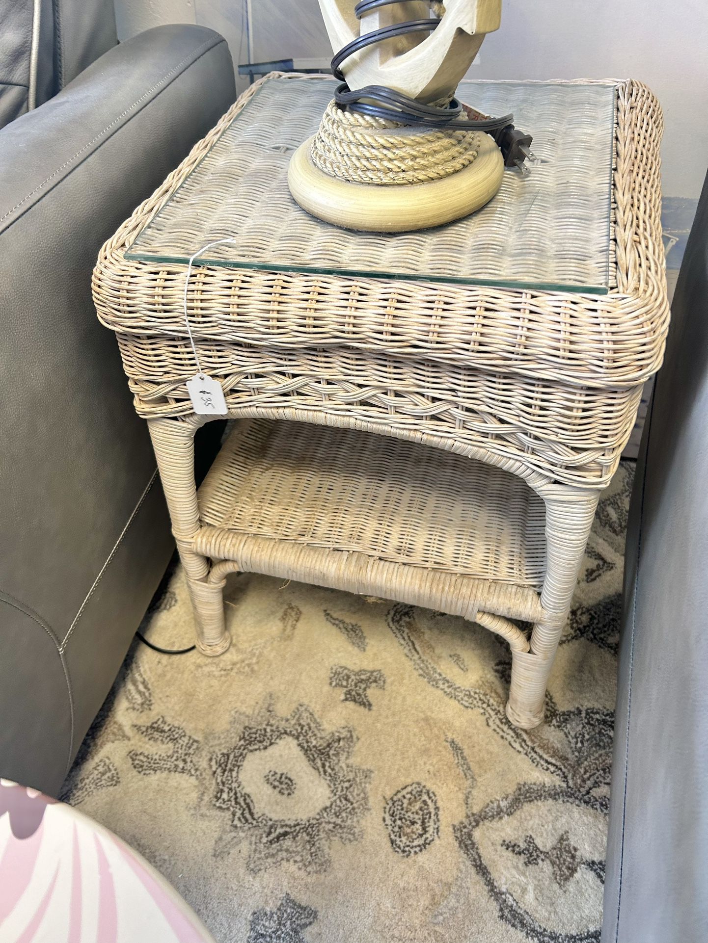 Wicker Accent Table 