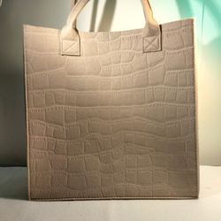 Women's Wool Large Handbag/Tote Beige 