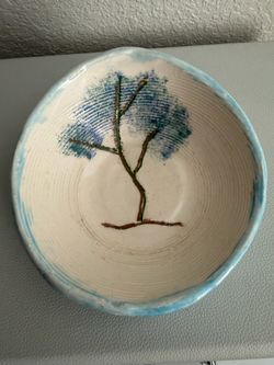 Studio Pottery Soap Dish Small Tree Bowl