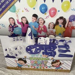 New Girls Birthday Party Supplies: Blowers Hats Masks Banners 2 Table Cloths Napkins Cups Cards Purple Unicorn