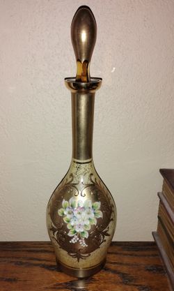Vintage Handblown Decanter With Stopper 