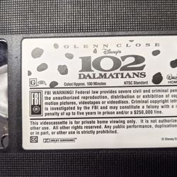 102 Dalmatians VHS