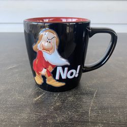 Disney Parks 3D Grumpy No!  Stubborn Coffee Mug Tea Cup Seven Dwarfs