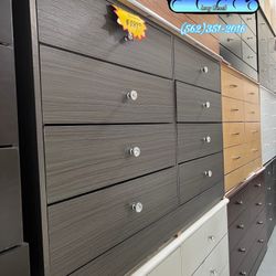 Grey Eight Drawer With Diamond Dresser New Cómoda Chest