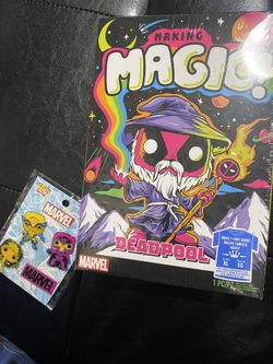 Deadpool Black Light T-shirt & Funko Pins
