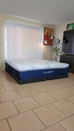VERY NICE KING SIZE NOVAFORM MATTRESS AND BOXSPRINGS FOR SALE! IN GREAT CONDITION, FREE DELIVERY