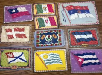 Vintage Cigarette Tobacco Premium Souvenir Felt Flannel Banner Foreign Countries