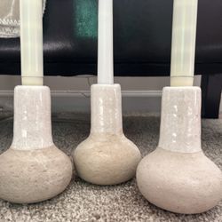 Candle holders set of three