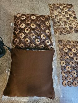 Coconut Shell Decorative Throw Pillow Set