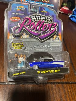 JadaToys - Homie Rollerz ‘57 Chevy Bel Air 1:64 scale- Sad Boy& Topo- new Sealed.