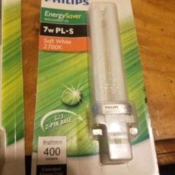 Phillips 9watt and 7watt soft white fluorescent bulb