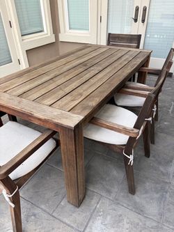 Wooden Table with Bench