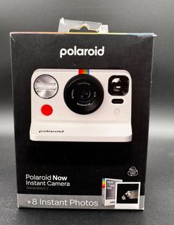 Polaroid Now Instant Film Camera Generation 2 Black & White + 8 Photos Brand New
