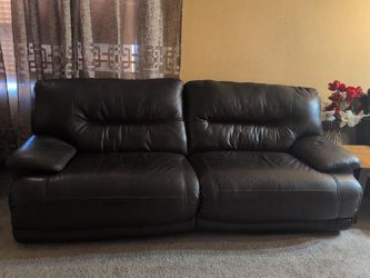 Black Leather Sofa set