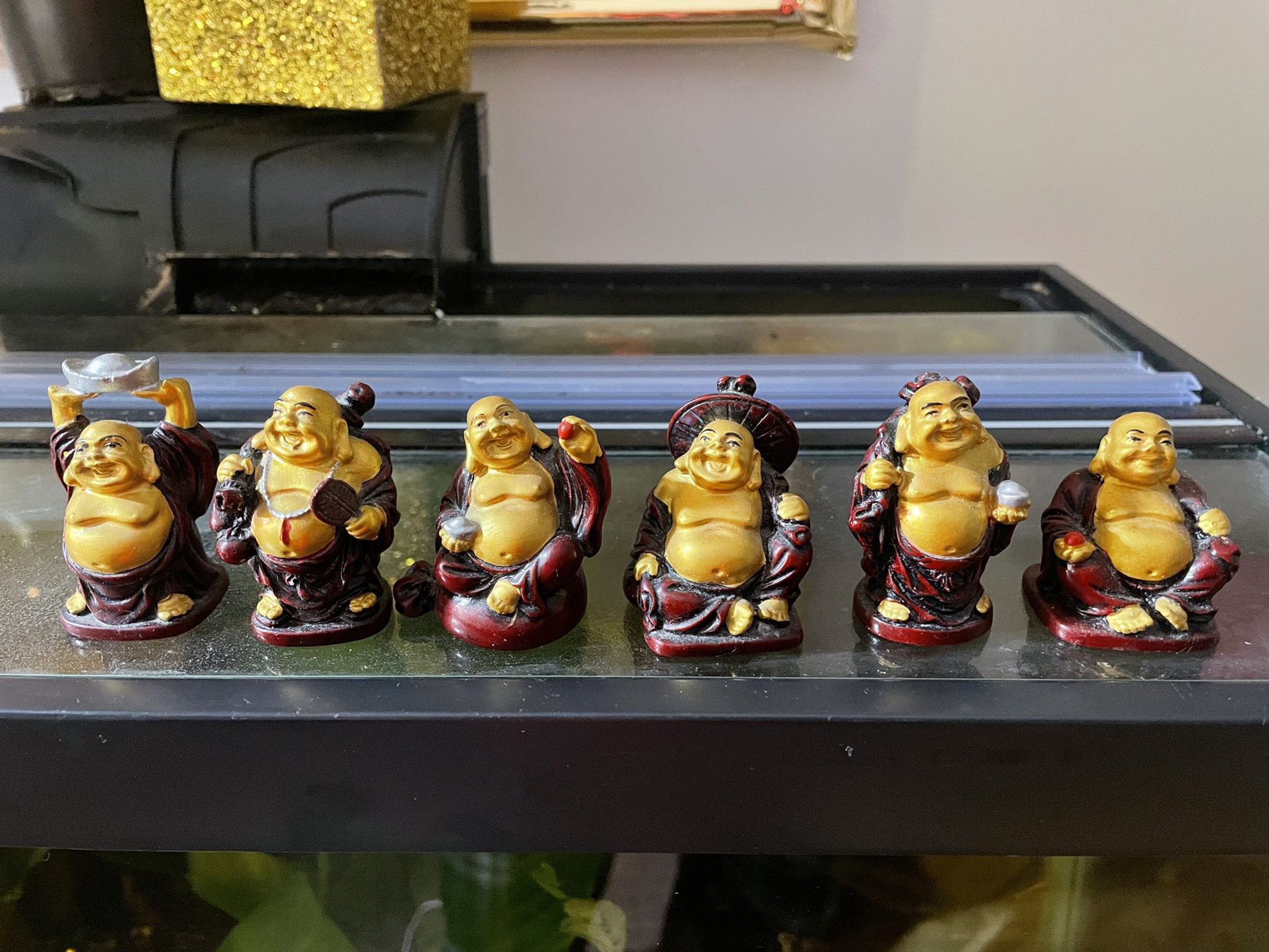 6 Piece Set Of Good Fortune Buddhas.