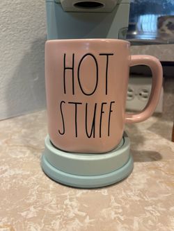 Rae Dunn 'HOT STUFF' Pink Ceramic Mug