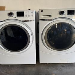 GE Smart Front Load Gas Dryer & Washer Steam Sanitize Cycle OdorBlock