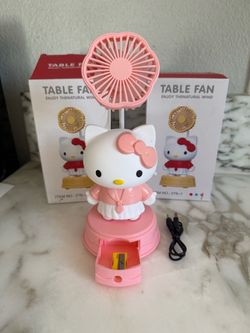 Hello kitty desk fan