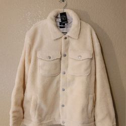 New Creamed Colored Sherpa Jacket
