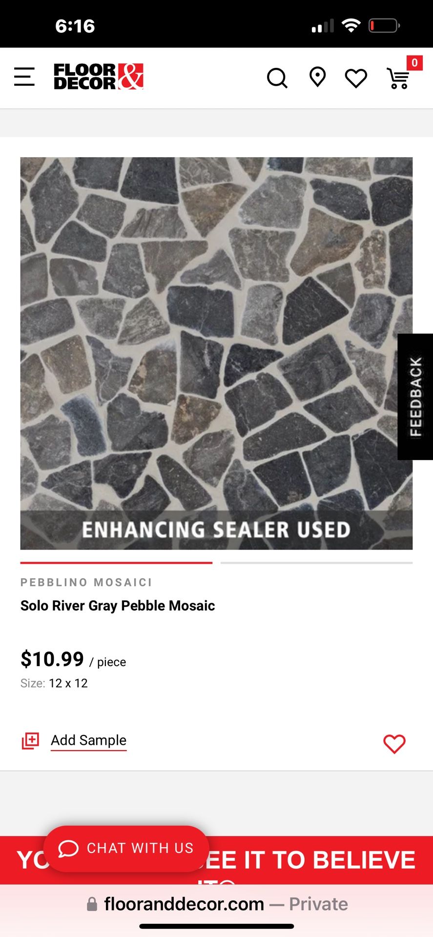 Floor & Decor Pebble Tile 