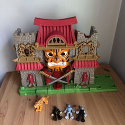 Fisher Price Imaginext Samurai Castle Playset Tiger Red Roof Ninja Lot