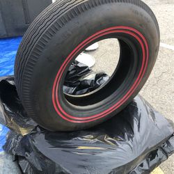 14” Double Redline Tires 