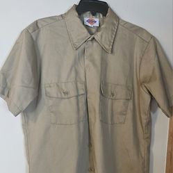 LARGE MENS DICKIES BROWN SHORT SLEEVE 