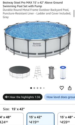 Bestway Steel Pro MAX 15' x 42" Above Ground Pool Set