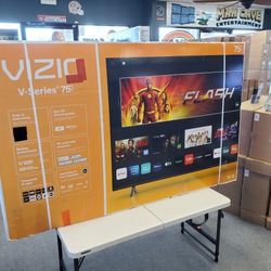 VIZIO 75 INCH UHD TV'S AVAIL 6-28 DOLBY VISION AIR PLAY BLUETOOTH W/WARRANTY - PAYMENT PLANS