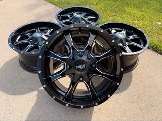 18x9 Moto Metal Wheels Rims 6 lugs Chevy Ford Toyota RAM GMC Nissan