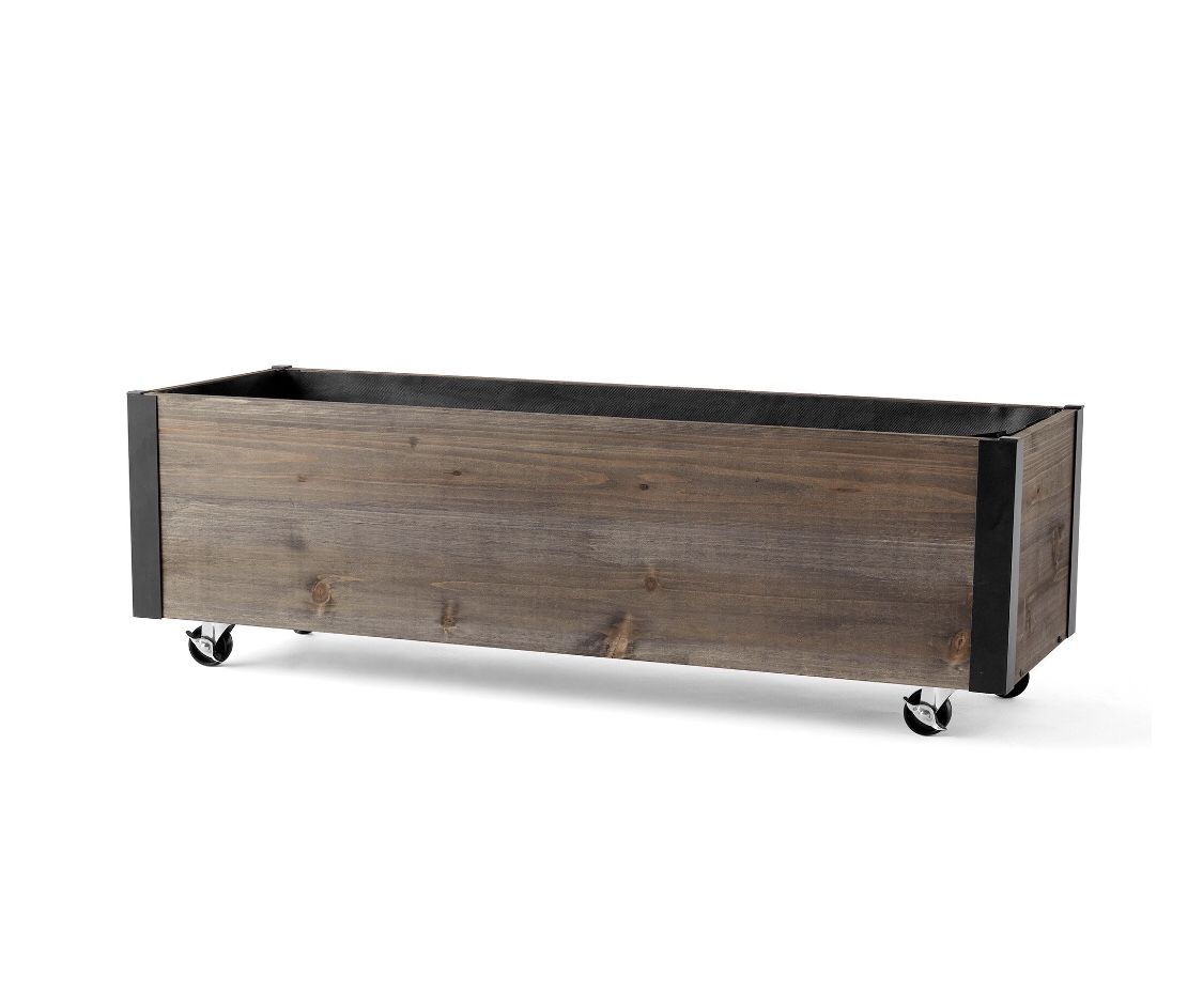 Better Homes & Gardens Cedar Raised Garden Bed with Wheels, Driftwood Grey