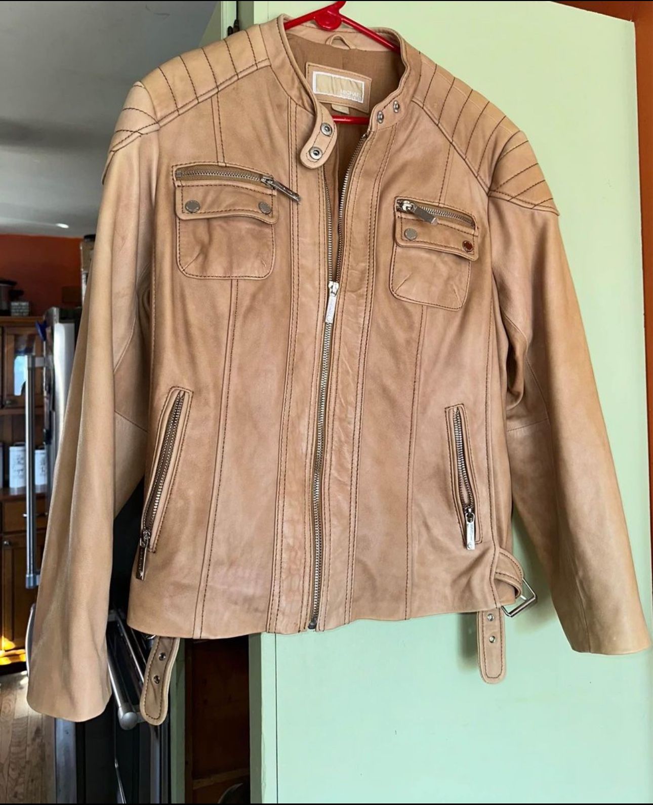 Women’s Michael Kors Size Xxl Leather Coat