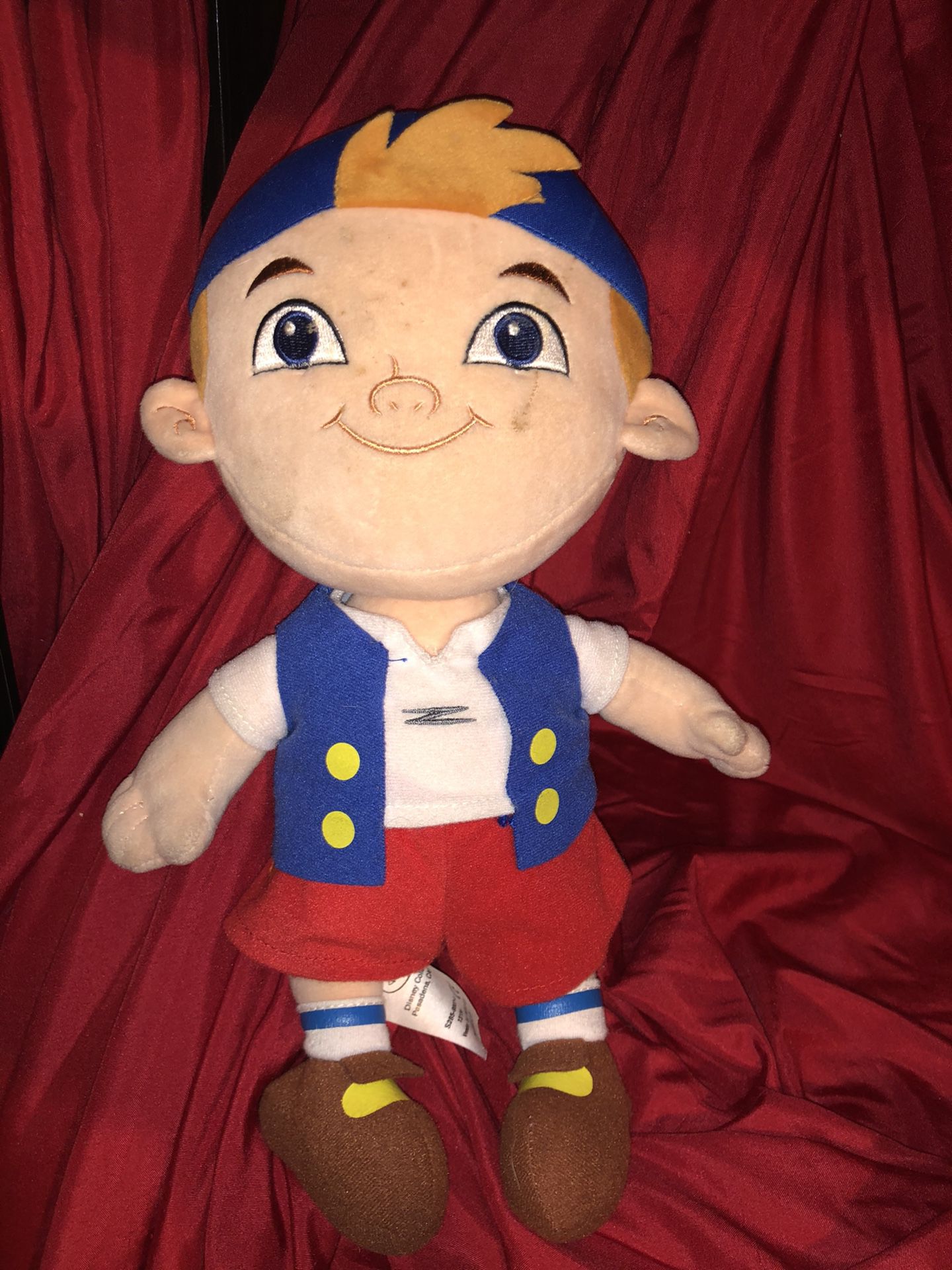 Disney - Cubby plush doll - Jake and the amazing pirates - stuffed animal doll toy 13” tall