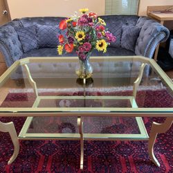 Coffee Table/ Glass Table  With Side Table/ Modern 