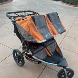 Double Bob Stroller Pro orange EXCELLENT condition with accessories