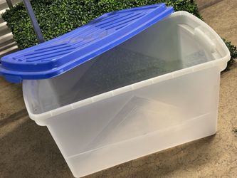 Clear Large Bin Storage Covered Garage Organizer Shelf Storage