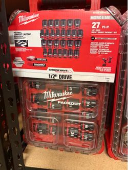 Milwaukee socket set pack out  1/2