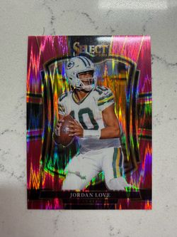 2025 Panini Select #168 Jordan Love Pink Prizm Shock